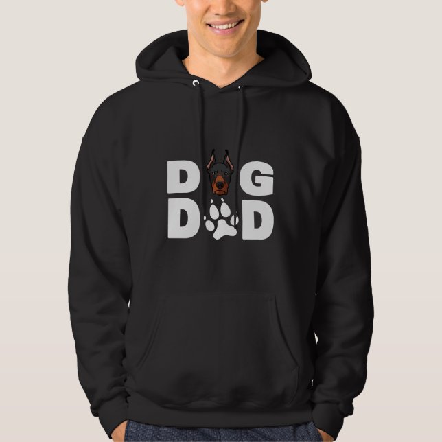 Cool Doberman Pinscher Dog Dad Ever Father Hoodie (Front)