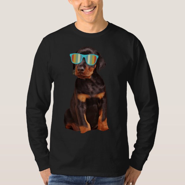 Cool Doberman Puppy T-Shirt (Front)