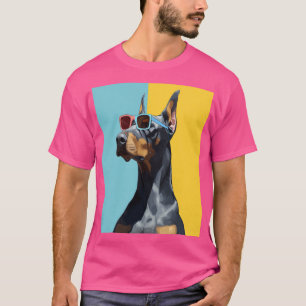 Cool Doberman with sunglasses T-Shirt