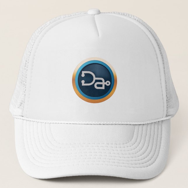 Cool Docademic Cryptocurrency Coin Sign Trucker Hat (Front)