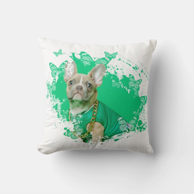 Cool Dog Artwork Cushion (Front)