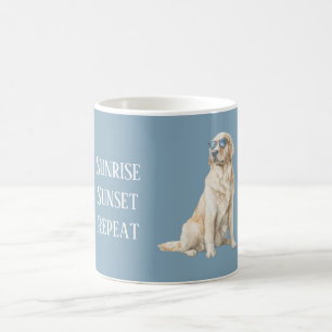 Cool Dog Blue Sunglasses Coffee Mug