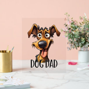 Cool dog Dad word art Acrylic Sign