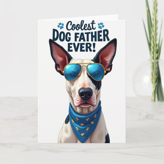 Cool Dog Father Graphic Card (Front)