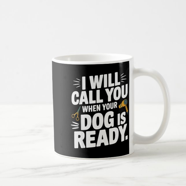 Cool Dog Groomer Art For Men Women Dog Grooming Pe Coffee Mug (Right)