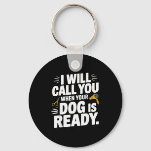 Cool Dog Groomer Art For Men Women Dog Grooming Pe Key Ring