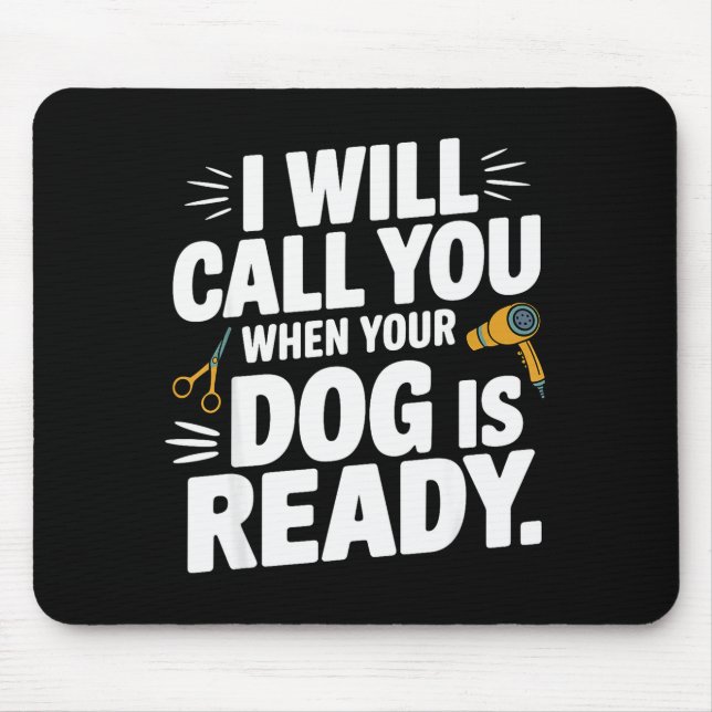 Cool Dog Groomer Art For Men Women Dog Grooming Pe Mouse Mat (Front)