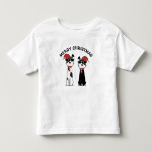 Cool Dog Merry Christmas Toddler T-Shirt