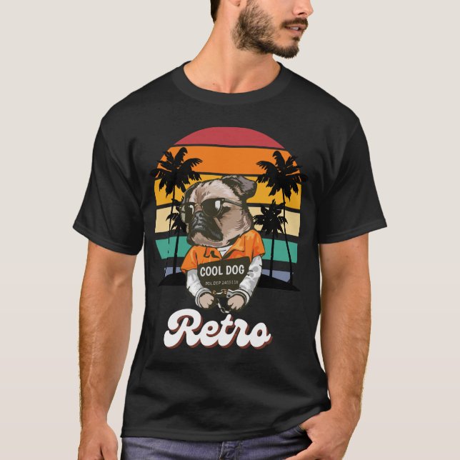 Cool Dog : Retro T-Shirt (Front)