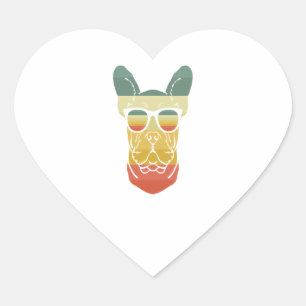 Cool Dog Retro Vintage Frenchies Lover Gifts Heart Sticker