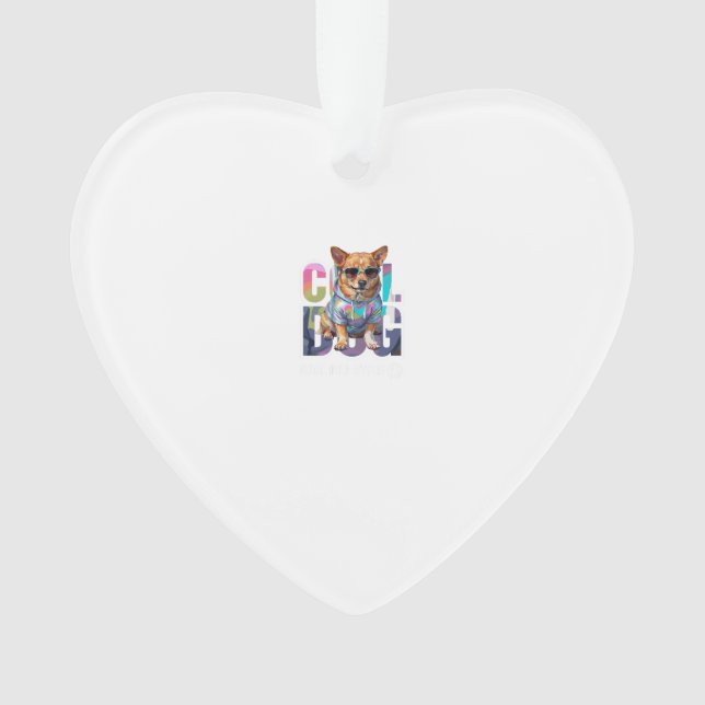 Cool Dog Style Ornament (Front)