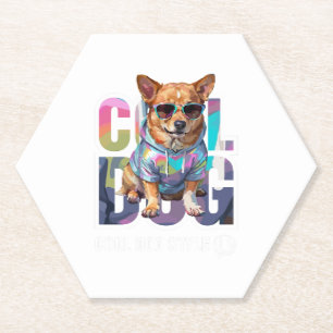 Cool Dog Style Paper Coaster