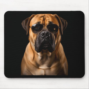 Cool Dog Sungles Bullmastiff Funny Look  Mouse Mat