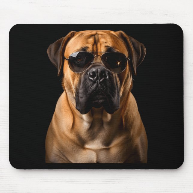 Cool Dog Sungles Bullmastiff Funny Look  Mouse Mat (Front)
