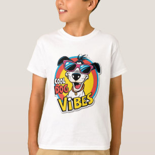 Cool Dog Vibes - Funny Cartoon Dog Kids' T-Shirt