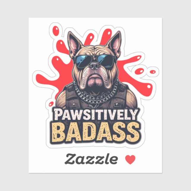 Cool Dog with Pawsitively Badass Vinyl (Sheet)
