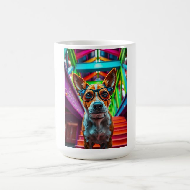 Cool Dog with Sunglasses Coffee Mug (Center)