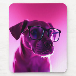 Cool Dog with Sunglasses Mouse Mat