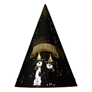 Cool Dogs Happy New Year Party Hat