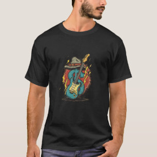 Cool Dollar Sign with Hat and Rock Guitar Costume T-Shirt
