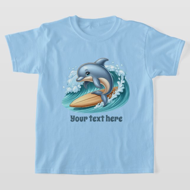 Cool dolphin add text pool unisex T-Shirt (Laydown)
