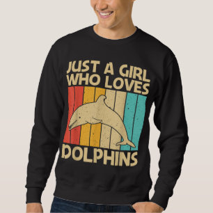 Cool Dolphin Design For Girls Mum Ocean Animal Dol Sweatshirt