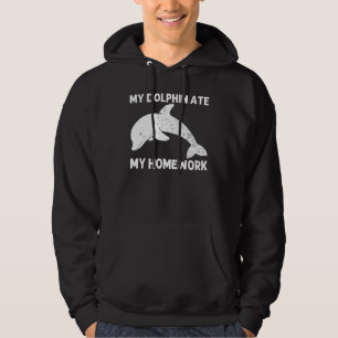 Cool Dolphin For Kids Boys Bottlenose Dolphin Anim Hoodie