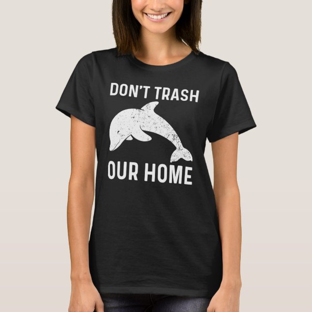 Cool Dolphin For Men Women Bottlenose Dolphin Anim T-Shirt (Front)