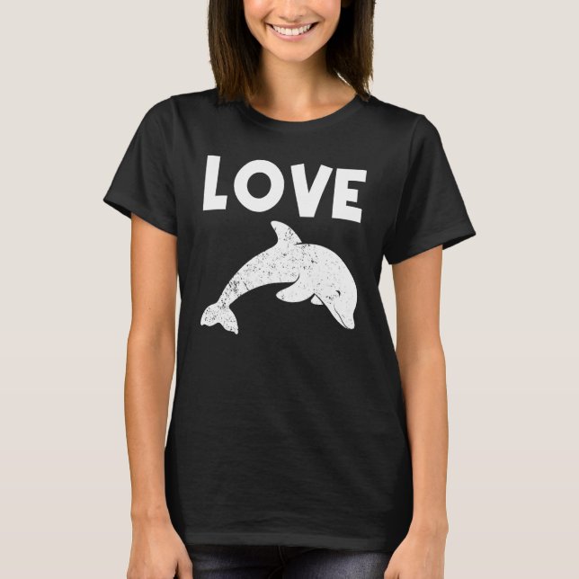 Cool Dolphin For Men Women Bottlenose Dolphin Anim T-Shirt (Front)