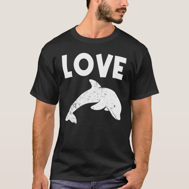 Cool Dolphin For Men Women Bottlenose Dolphin Anim T-Shirt (Front)