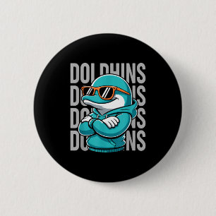 Cool Dolphin Gift For Men Women Boys Girls Kids 6 Cm Round Badge