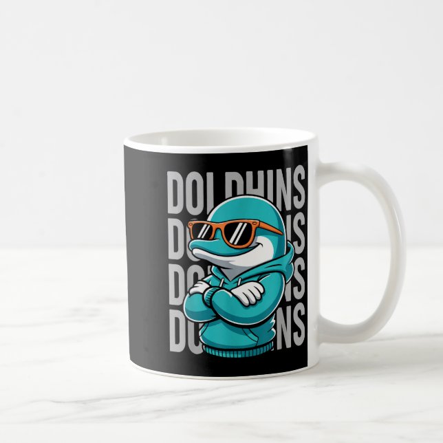 Cool Dolphin Gift For Men Women Boys Girls Kids  Coffee Mug (Right)