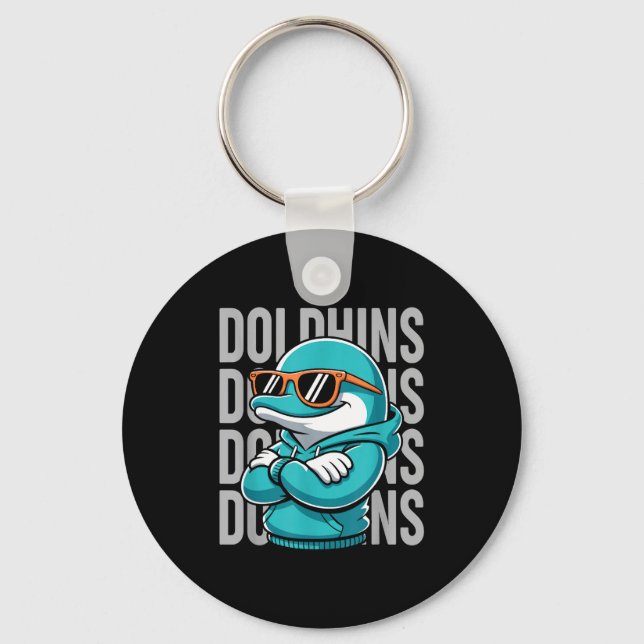 Cool Dolphin Gift For Men Women Boys Girls Kids  Key Ring (Front)