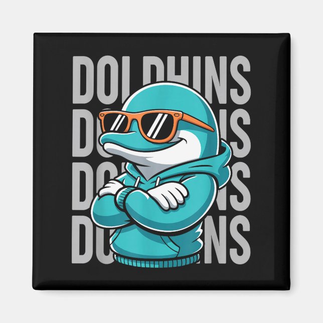 Cool Dolphin Gift For Men Women Boys Girls Kids  Magnet (Front)