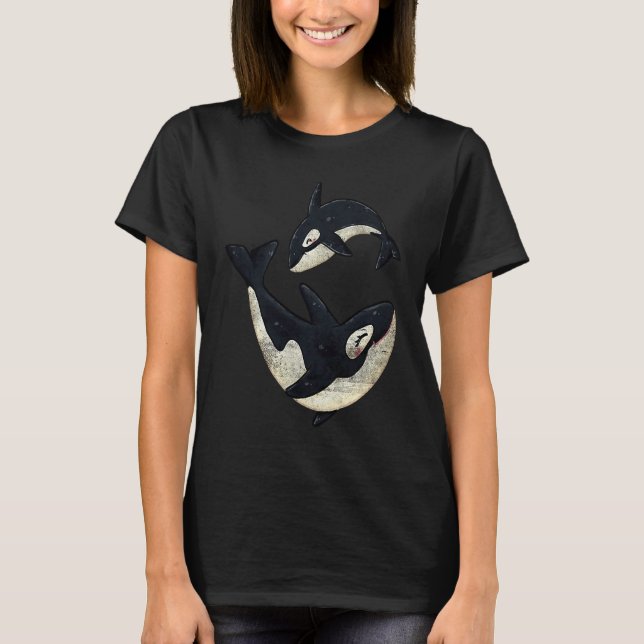 Cool Dolphin Sea Animal Whale Orca Men Women Loves T-Shirt (Front)