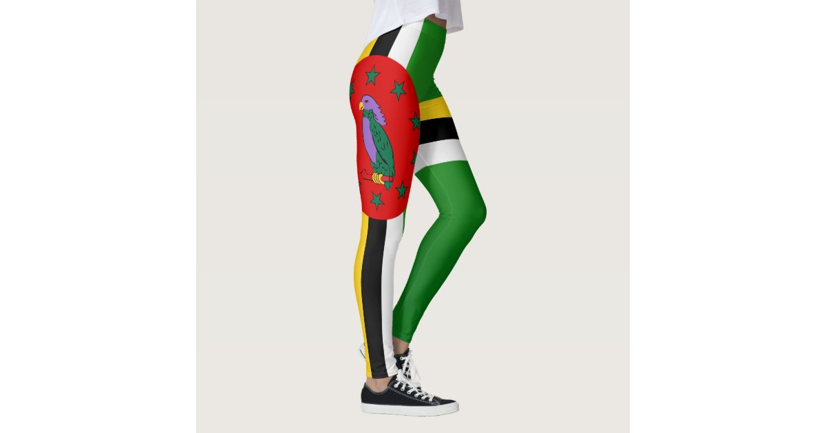 Cool Dominica Flag Fashion Leggings Zazzle