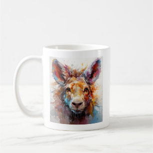 Cool Donkey Abstract Colourful Farm Animal Portrai Coffee Mug