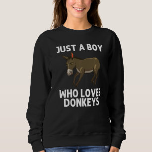 Cool Donkey For Boys Kids Mule Donkey Safari Anim Sweatshirt