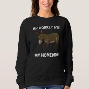 Cool Donkey For Kids Boys Mule Donkey Safari Anim Sweatshirt