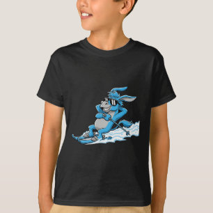 Cool Donkey On Skis Funny Relaxed Apres Ski T-Shirt