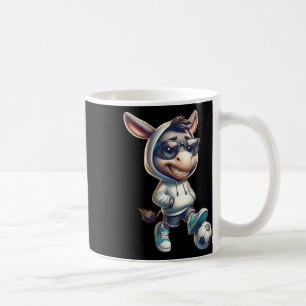 Cool Donkey Soccer Player With Shades And Hoodie V Coffee Mug