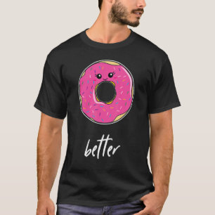 Cool Donut Coffee Matching Couple Donut Day T-Shirt