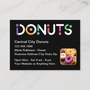 Cool Donut Theme Doughnut Shop Business Card