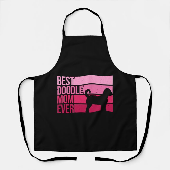 Cool Doodle Mum Art Women Girl Aussiedoodle Golden Apron (Front)
