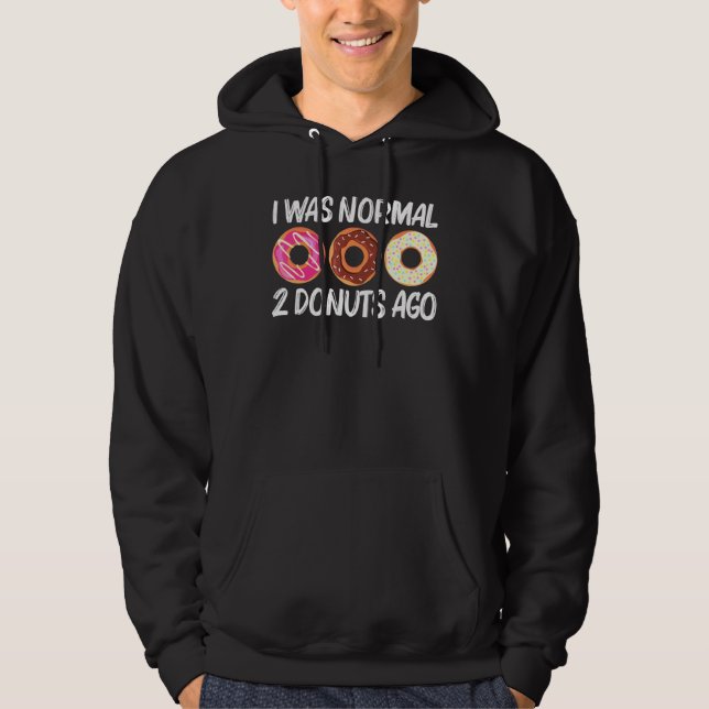 Cool Doughnut Art For Men Women Sugar Glazed Choco Hoodie (Front)