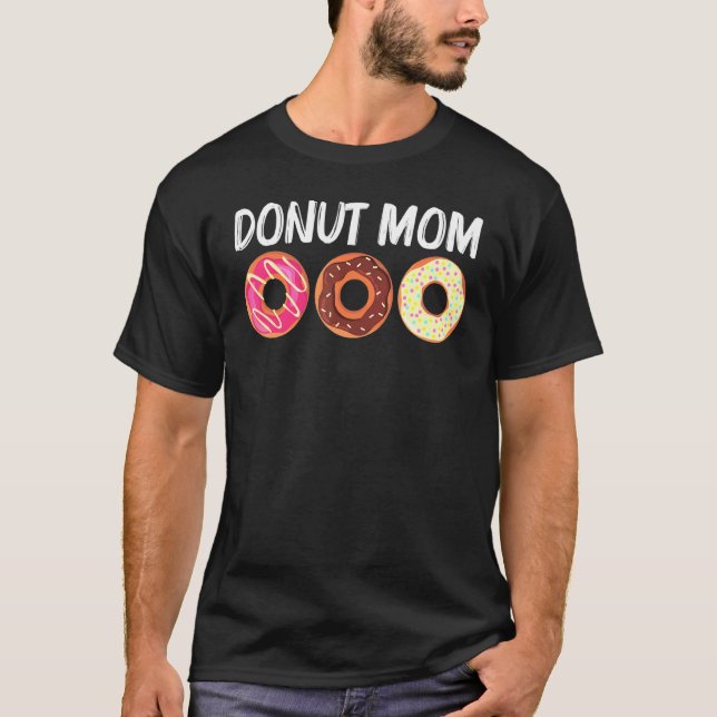 Cool Doughnut Art For Mum Mama Sugar Glazed Chocol T-Shirt (Front)