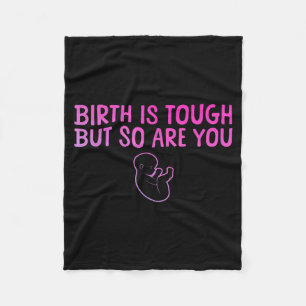 Cool Doula Art For Women Mother Midwife Birth Fleece Blanket
