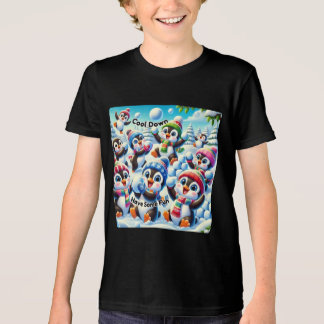 Cool Down, Have Some Fun - Penguin Snowball Fight Tri-Blend Shirt