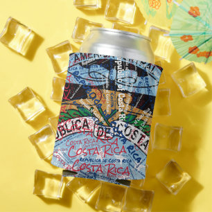 "Cool Down with Costa Rica!" Patriotic Can Cooler
