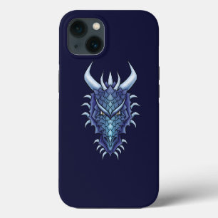 Cool Dragon Art - Purple Blue Magical Dragon Head iPhone 13 Case